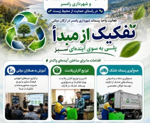 فعالیت واحد پسماند شهرداری رامسر در ارگان های دولتی